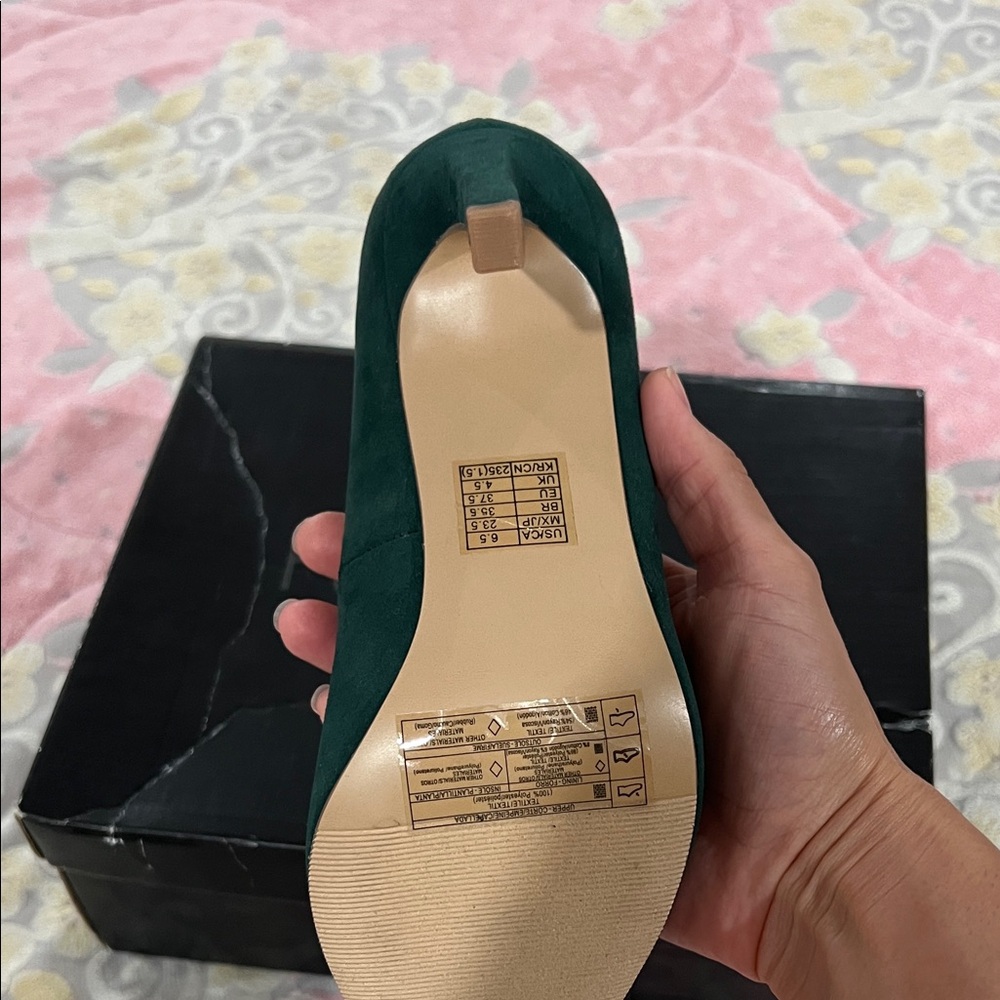 Forever 21 Dark Green Heels - Picture 2 of 2